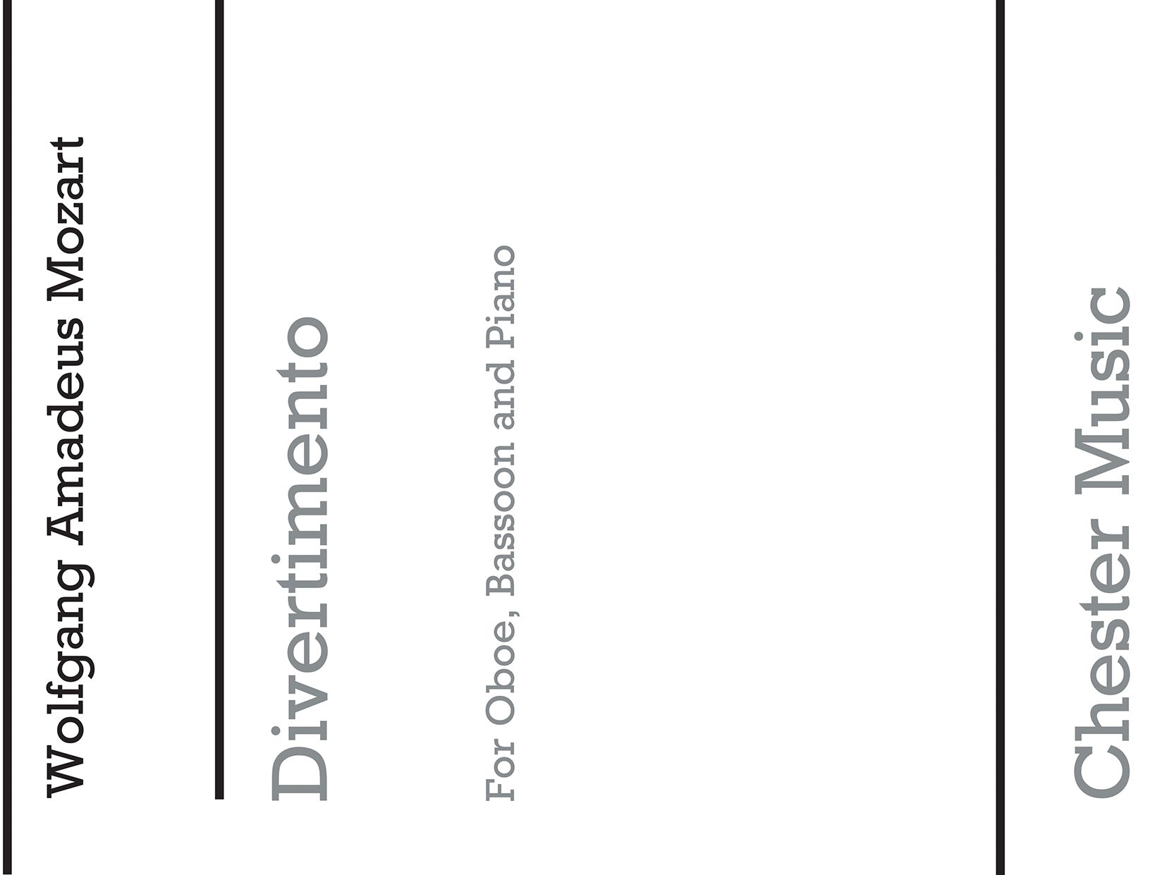 Divertimento (Oboe/Bassoon/Piano) de Wolfgang Amadeus Mozart, Partition + parties pour ensemble de chambre