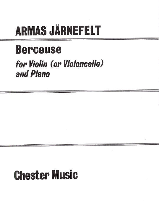 Berceuse for Violin (Cello) and Piano de Armas Järnefelt, Livre pour violon et Piano