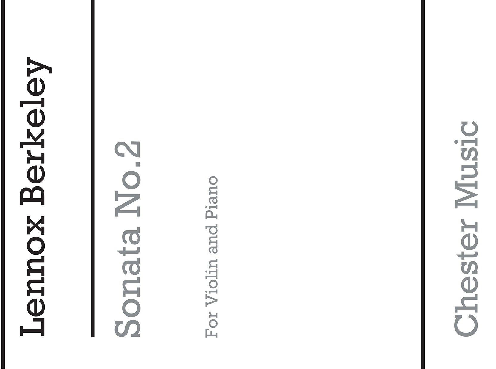 Sonata For Violin and Piano No.2, Op.1 de Lennox Berkeley, Livre pour violon et Piano