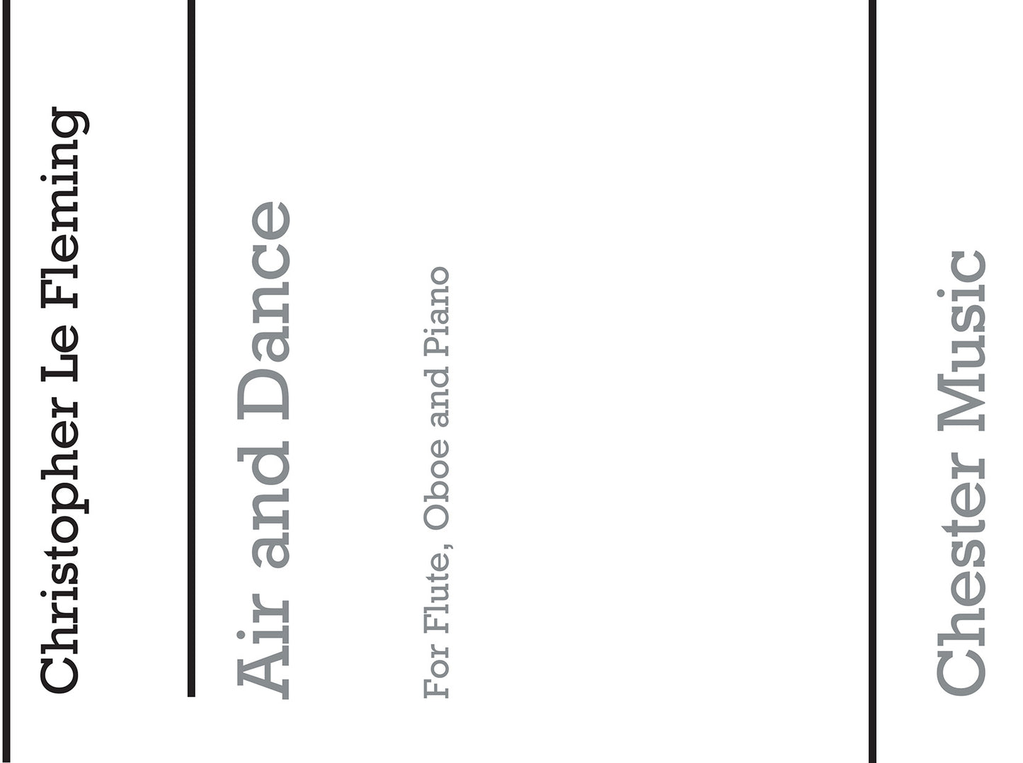 Air And Dance for Flt Or Oboe and Piano de Christopher Le Fleming, Livre pour hautbois et Flûte et Piano