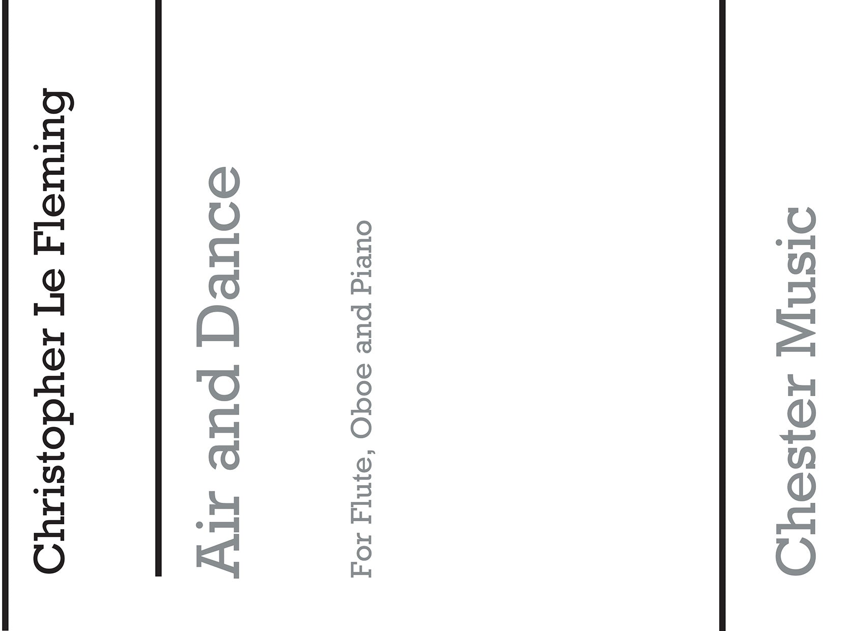 Air And Dance for Flt Or Oboe and Piano de Christopher Le Fleming, Livre pour hautbois et Flûte et Piano