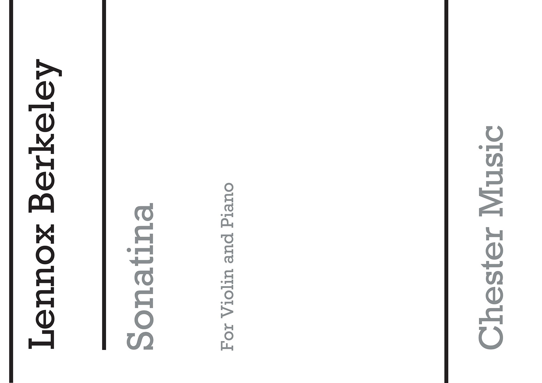 Sonatina For Violin and Piano de Lennox Berkeley, Livre pour violon et Piano