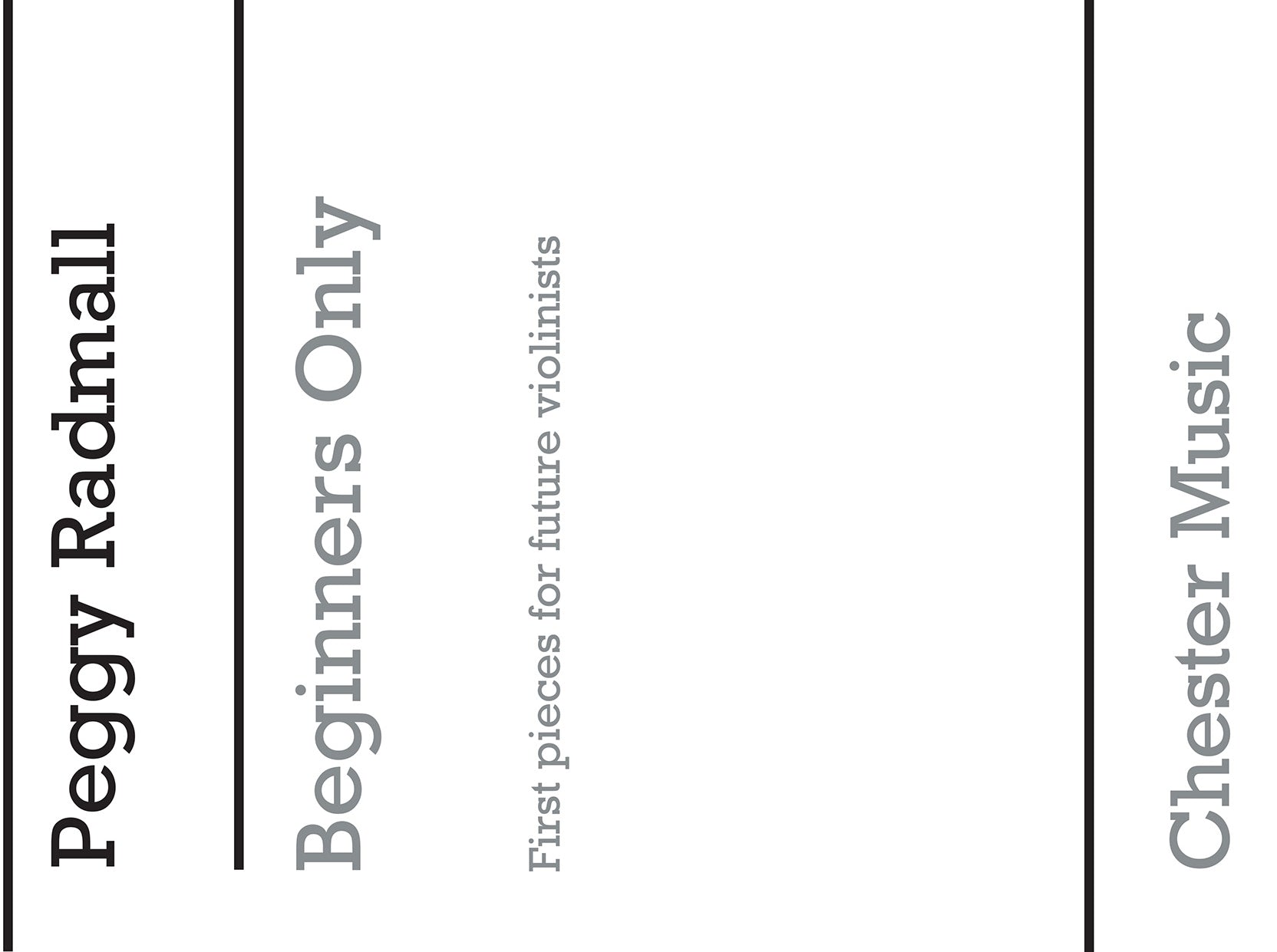 Beginners Only de Peggy Radmall, Livre pour violon et Piano