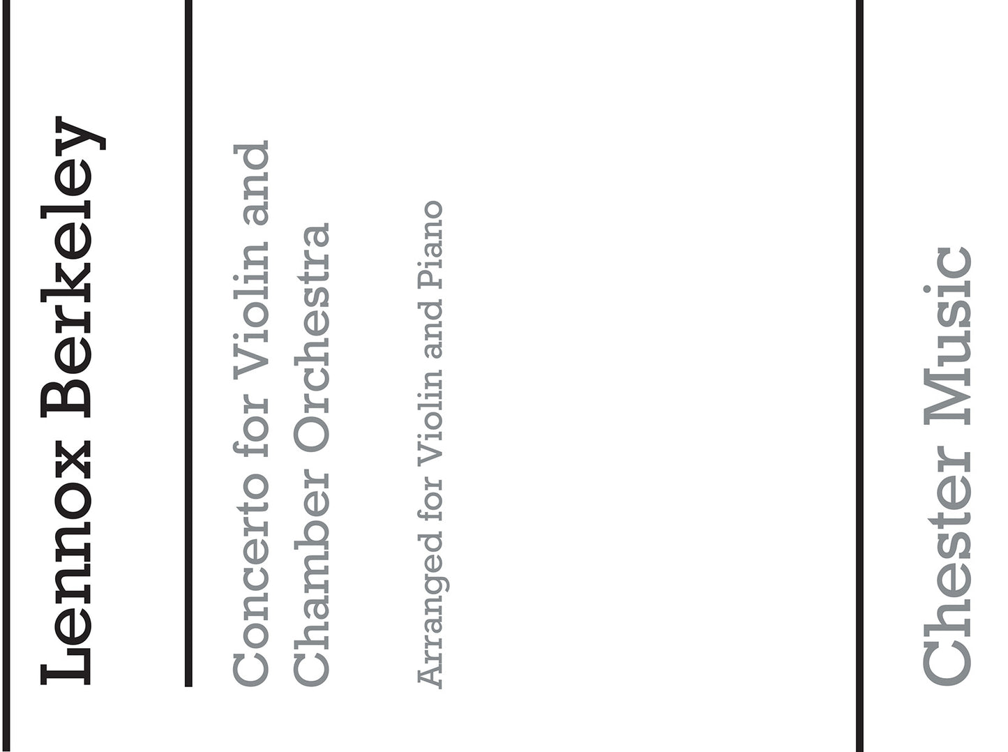 Concerto For Violin And Chamber Orchestra Op.59 de Lennox Berkeley, Livre pour violon et Piano