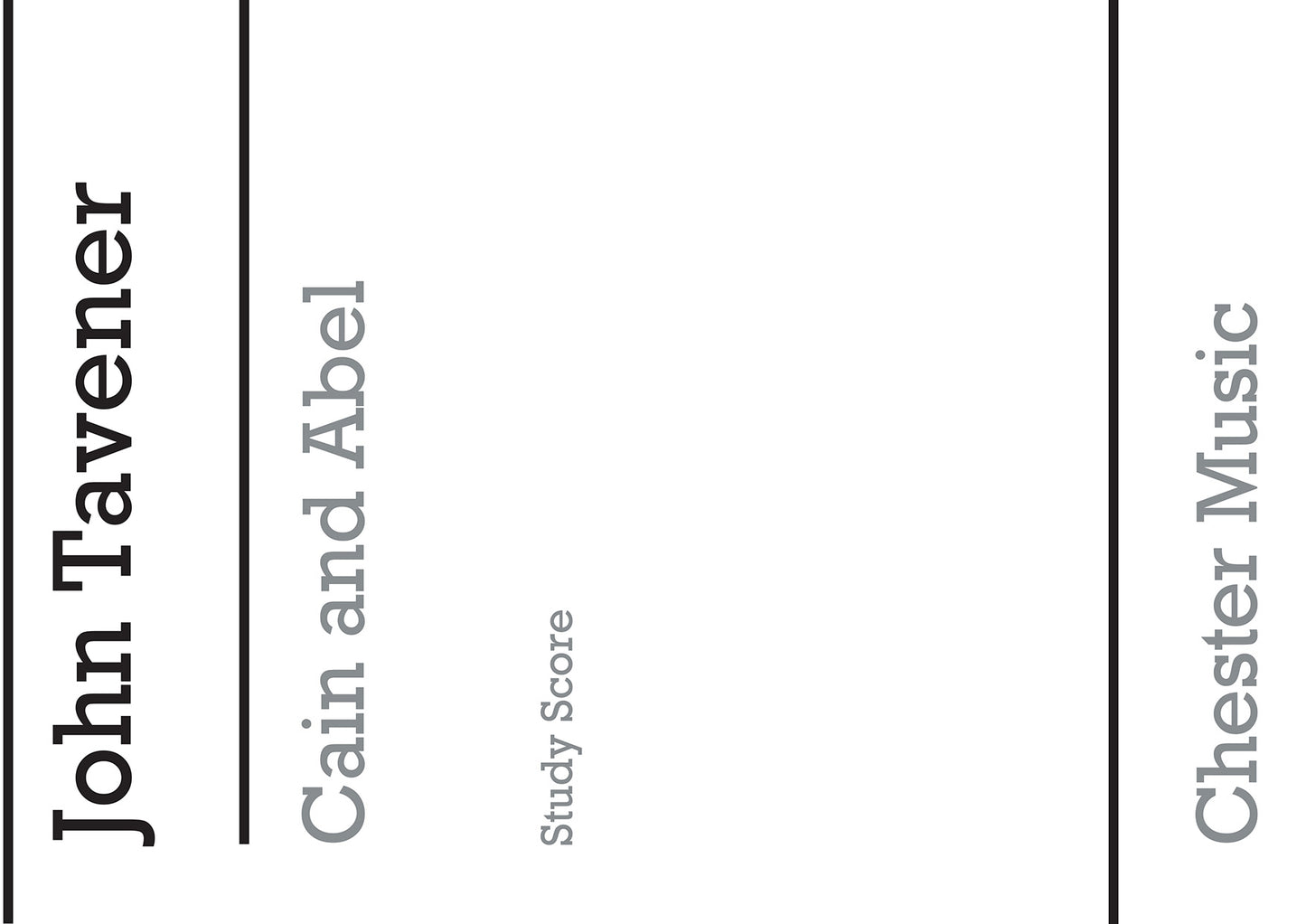 Cain And Abel de John Tavener, Livre pour soprano et Alto et Ténor et Voix de baryton et Orchestre