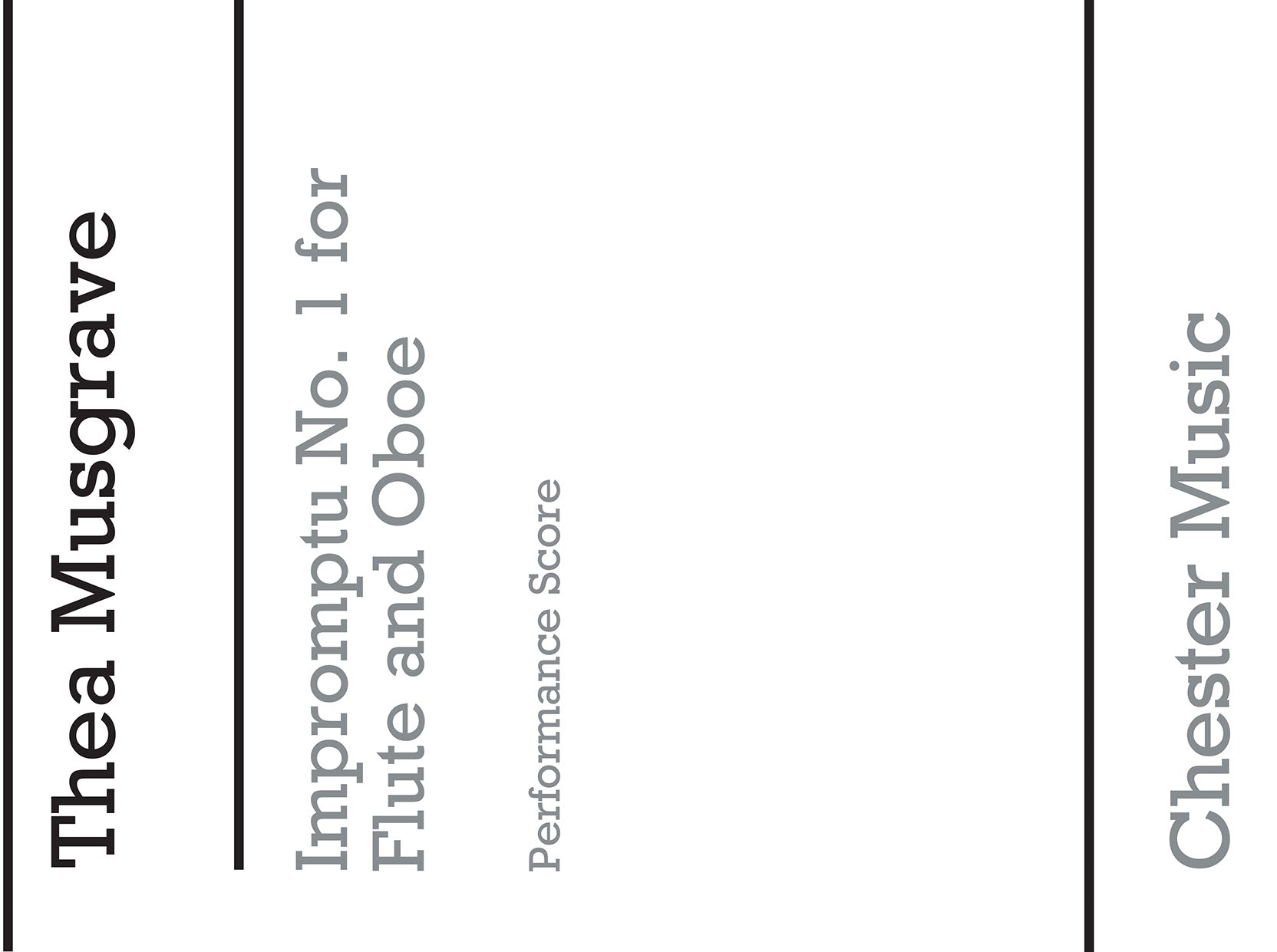Impromptu No.1 For Flute And Oboe de Thea Musgrave, Livre pour flûte et Hautbois