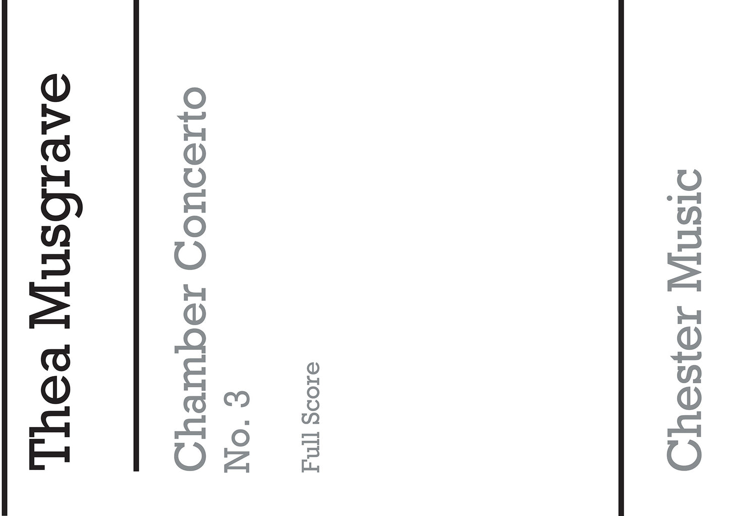 Chamber Concerto No.3 de Thea Musgrave, Partition d'étude pour ensemble de chambre