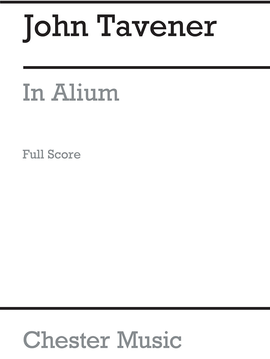 In Alium (Full Score) de John Tavener, Partition pour orchestre et Voix de soprano