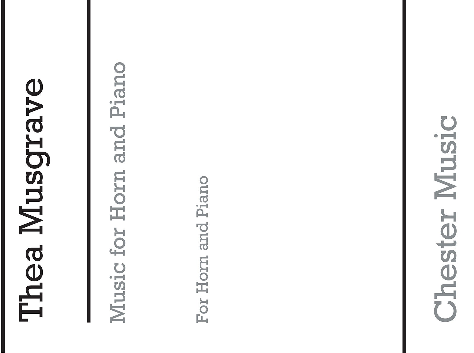Music for Horn and Piano de Thea Musgrave, Livre pour cor et Piano