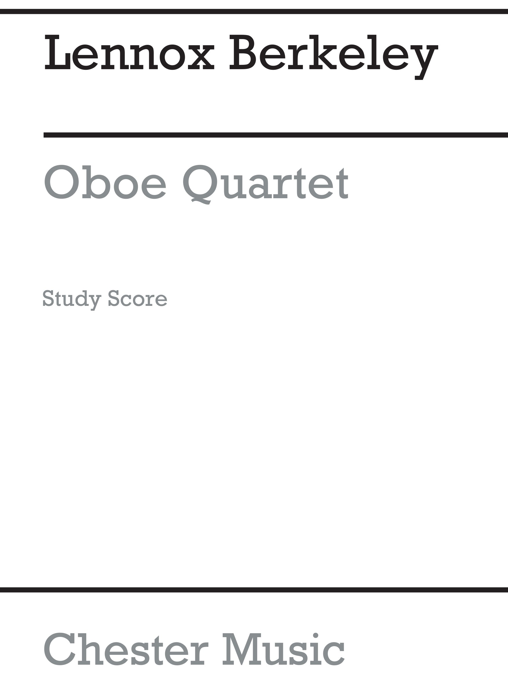Oboe Quartet Op.70 (Miniature Score) de Lennox Berkeley, Partition pour hautbois et Violon et Alto et Violoncelle
