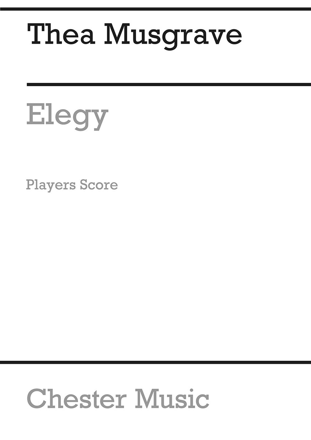 Elegy For Viola And Cello de Thea Musgrave, Livre pour alto et Violoncelle