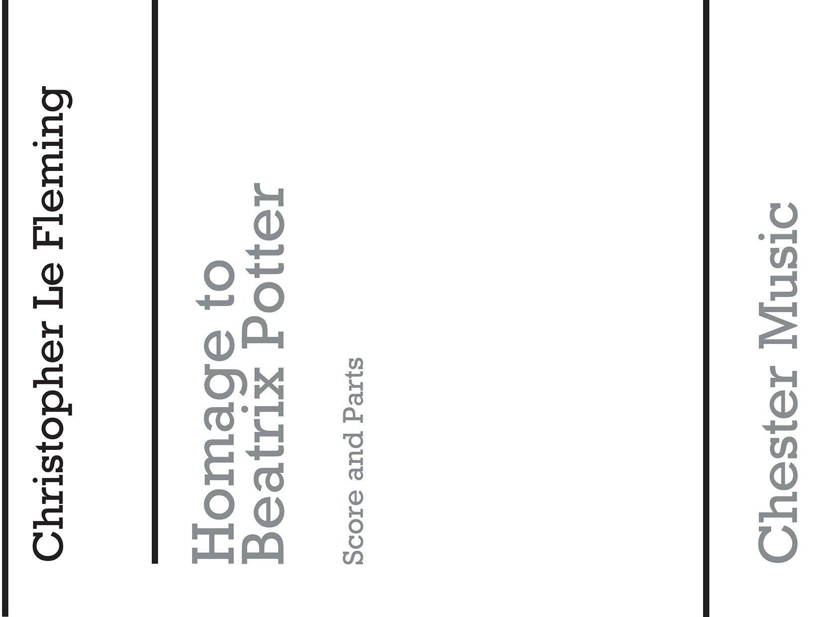 Homage To Beatrix Potter de Christopher Le Fleming, Partition + parties pour ensemble à vent