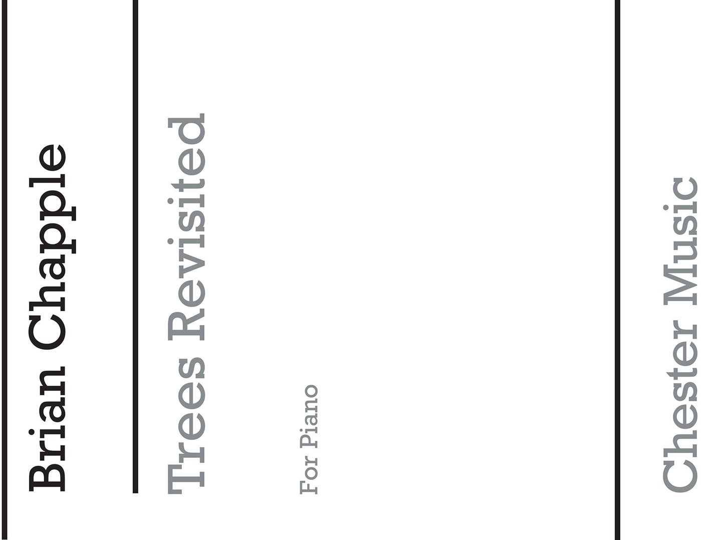 Trees Revisited For Piano de Brian Chapple, Livre pour piano