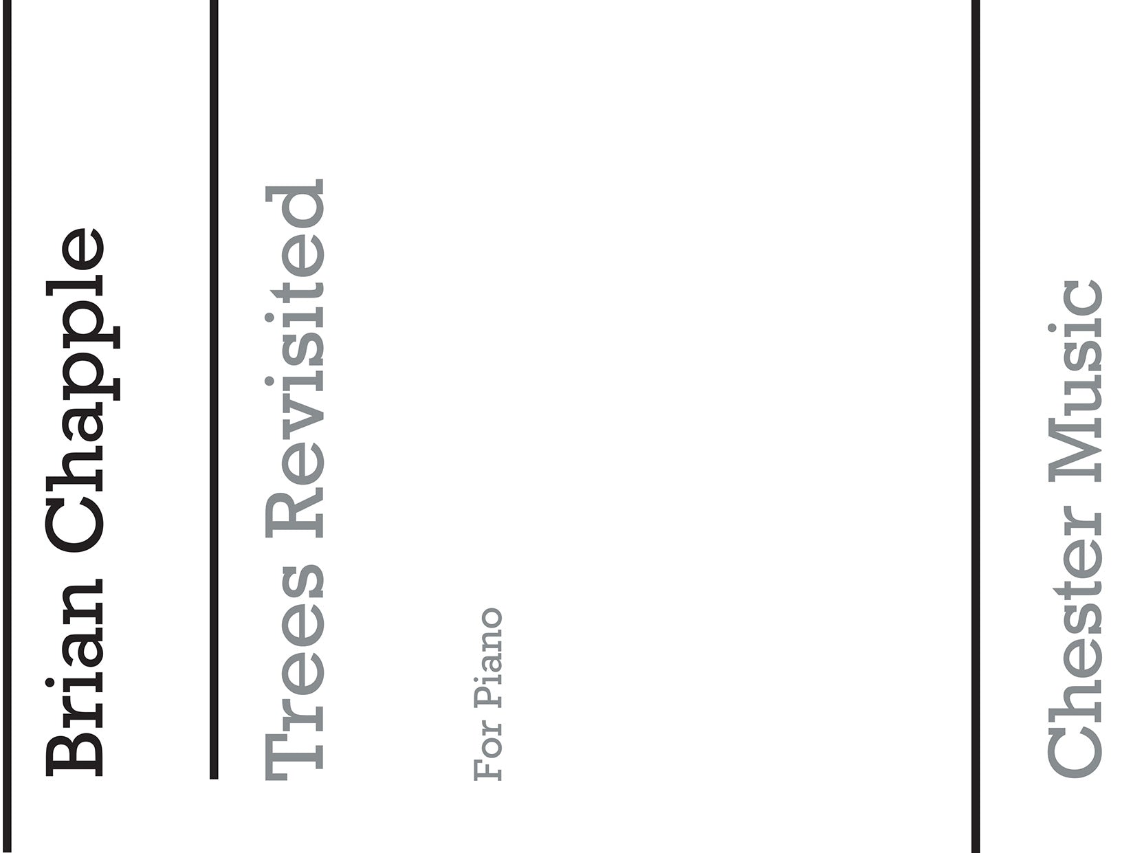 Trees Revisited For Piano de Brian Chapple, Livre pour piano