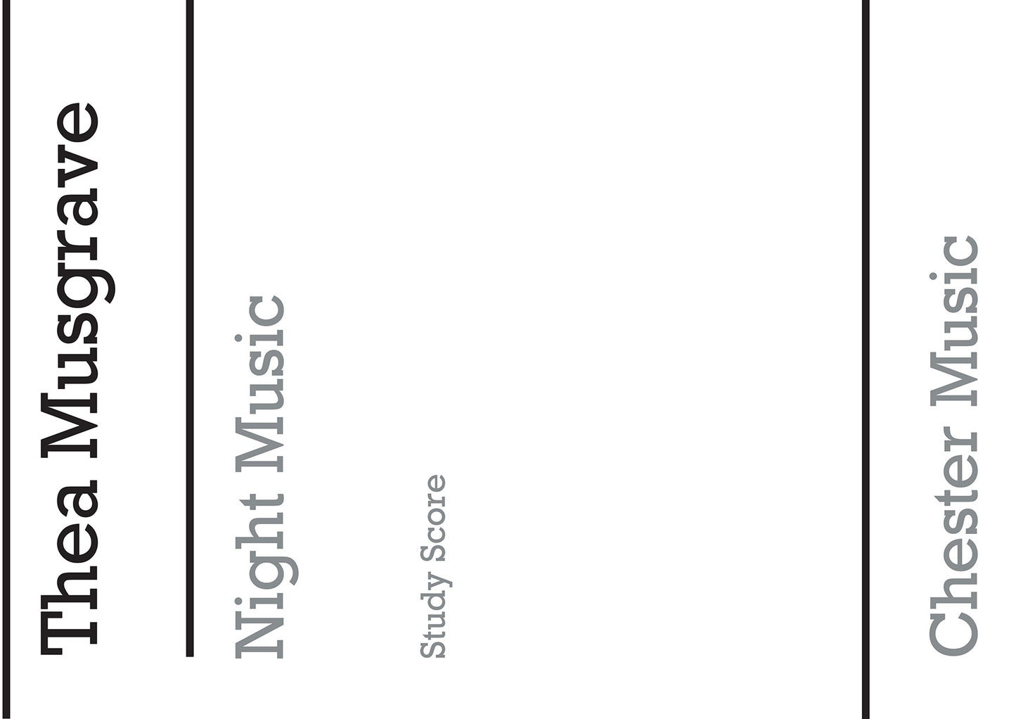 Night Music de Thea Musgrave, Partition d'étude pour orchestre