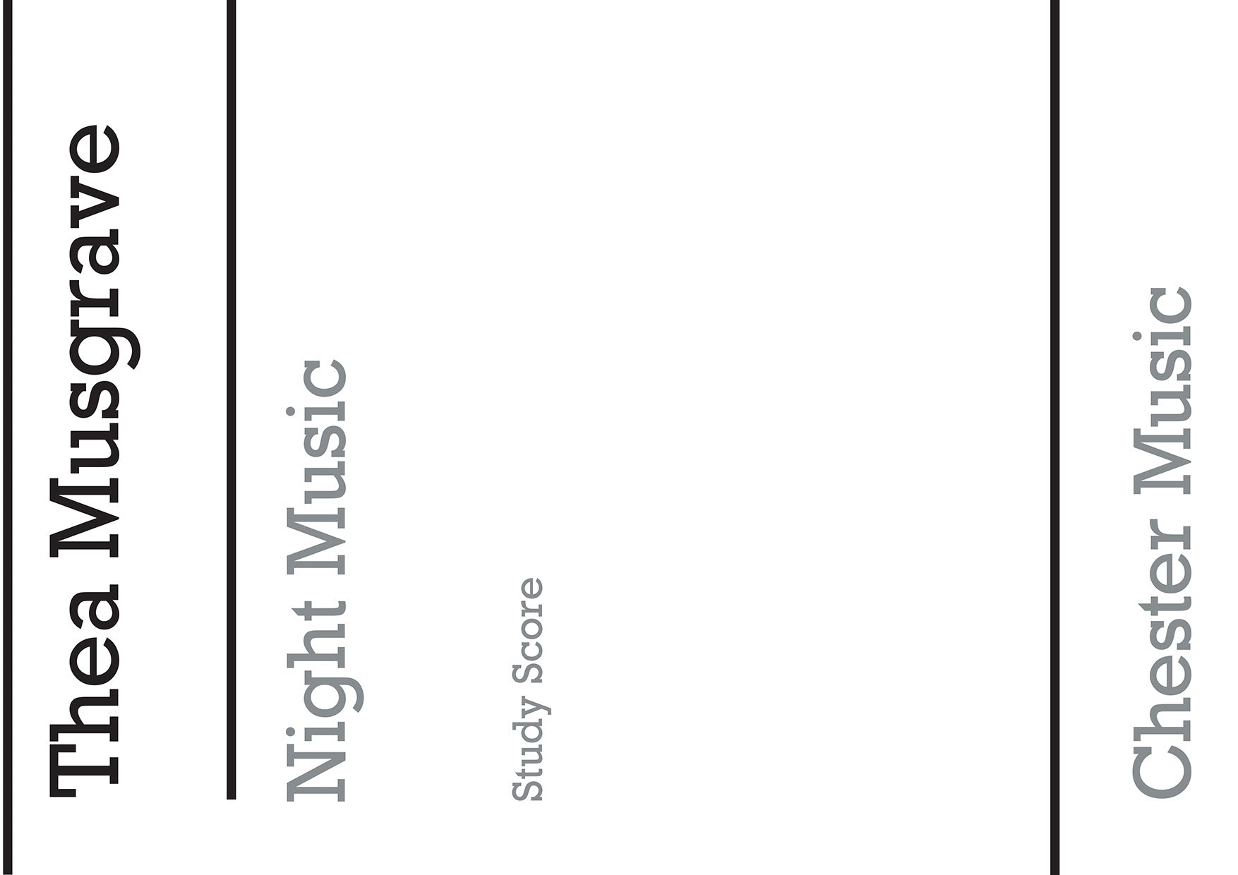Night Music de Thea Musgrave, Partition d'étude pour orchestre