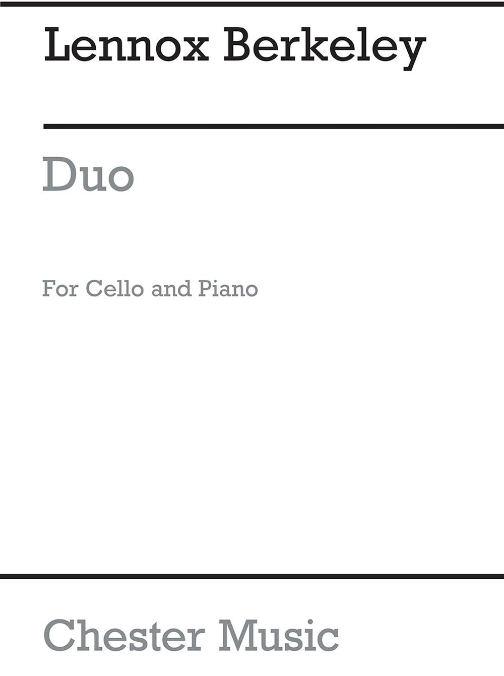 Duo Op.81 No.1 For Cello And Piano de Lennox Berkeley, Livre pour violoncelle et Piano