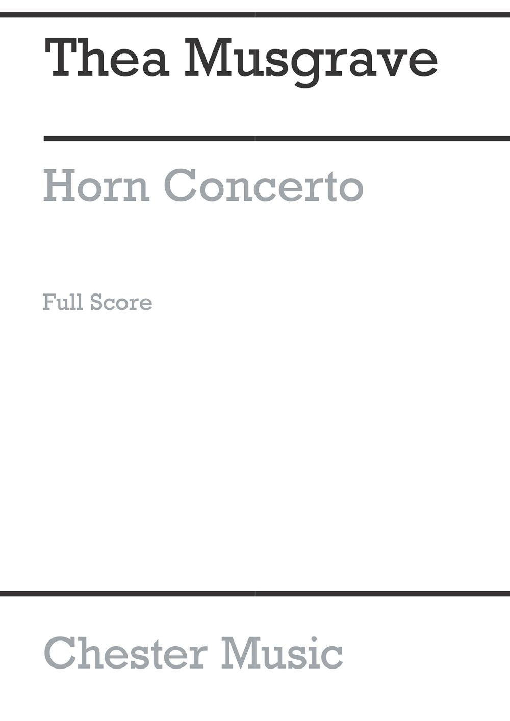 Concerto For Horn And Orchestra de Thea Musgrave, Partition d'étude pour orchestra and Horn solo