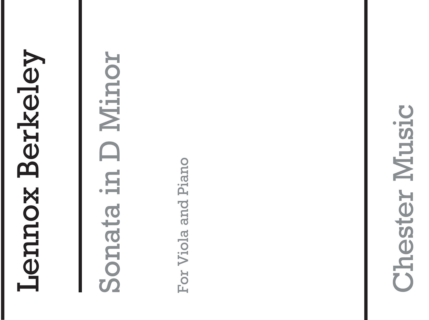 Sonata In D Minor For Viola and Piano de Lennox Berkeley, Livre pour alto et Piano