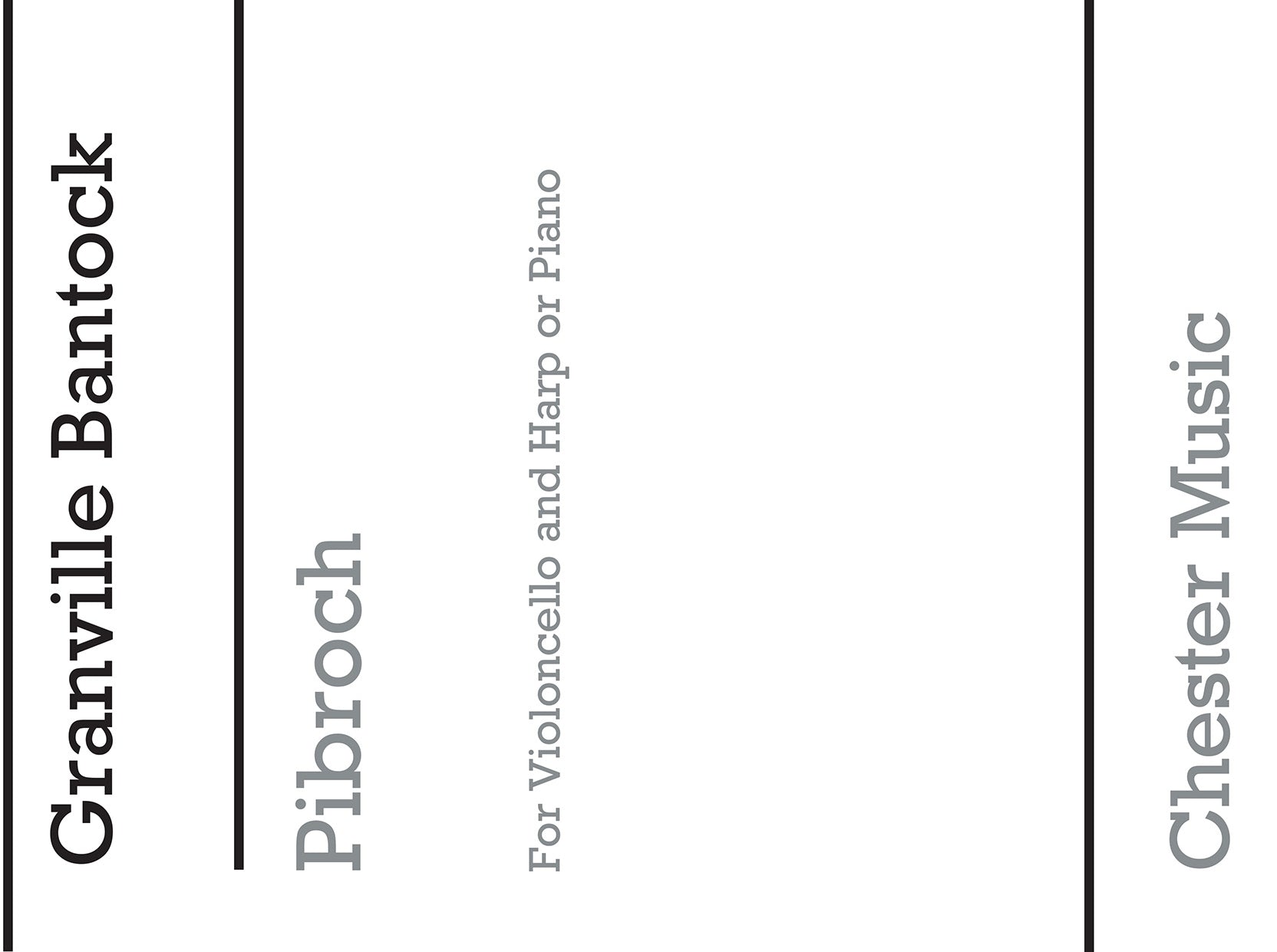 The Highland Lament of Pibroch de Granville Bantock, Livre pour harpe et Violoncelle et Piano