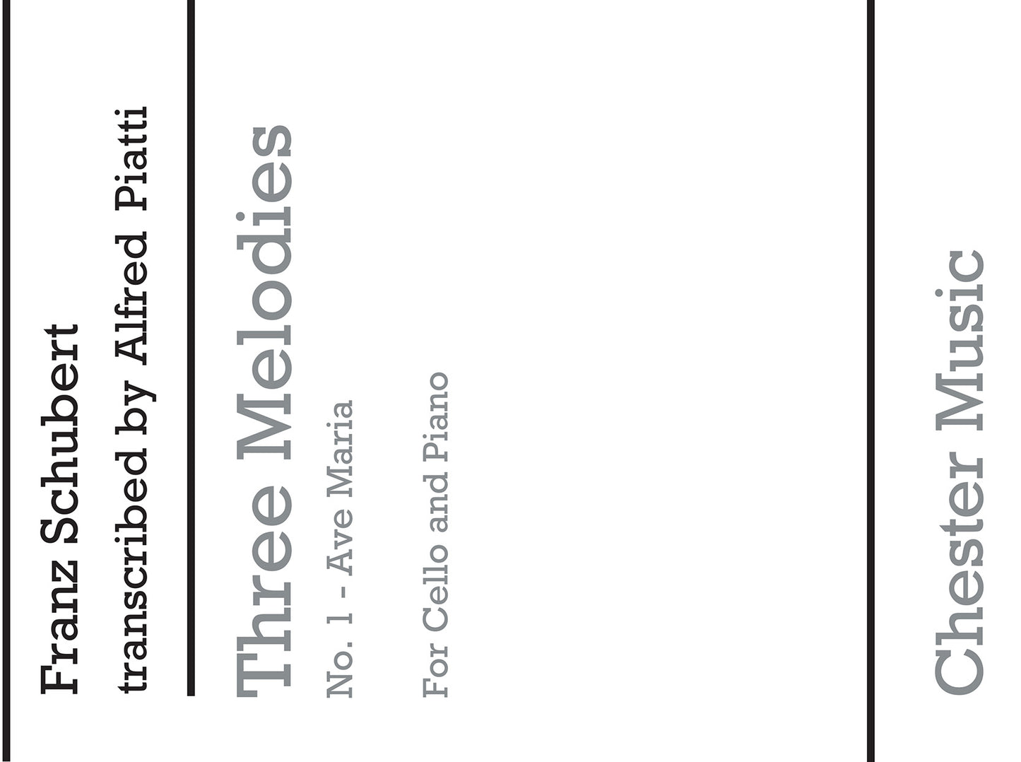 Ave Maria From Three Melodies de Franz Schubert, Livre pour violoncelle et Piano