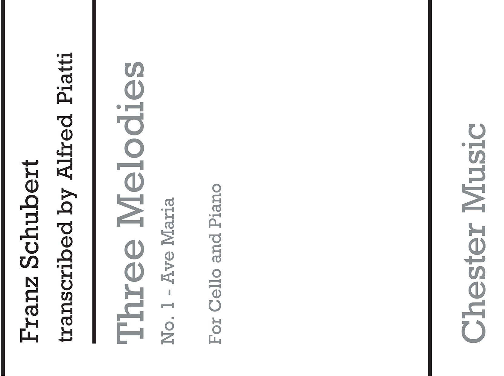 Ave Maria From Three Melodies de Franz Schubert, Livre pour violoncelle et Piano