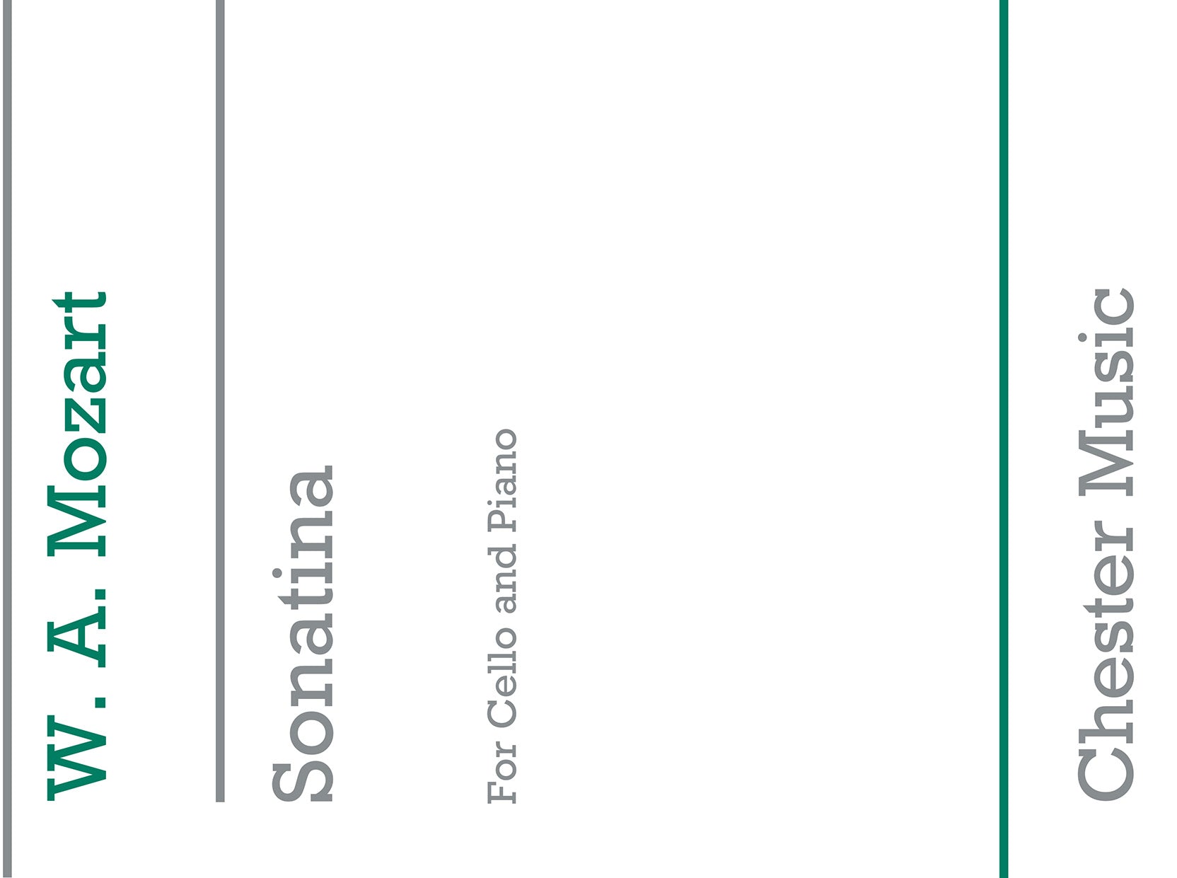 Sonatina (Cello) de Wolfgang Amadeus Mozart, Livre pour violoncelle et Piano
