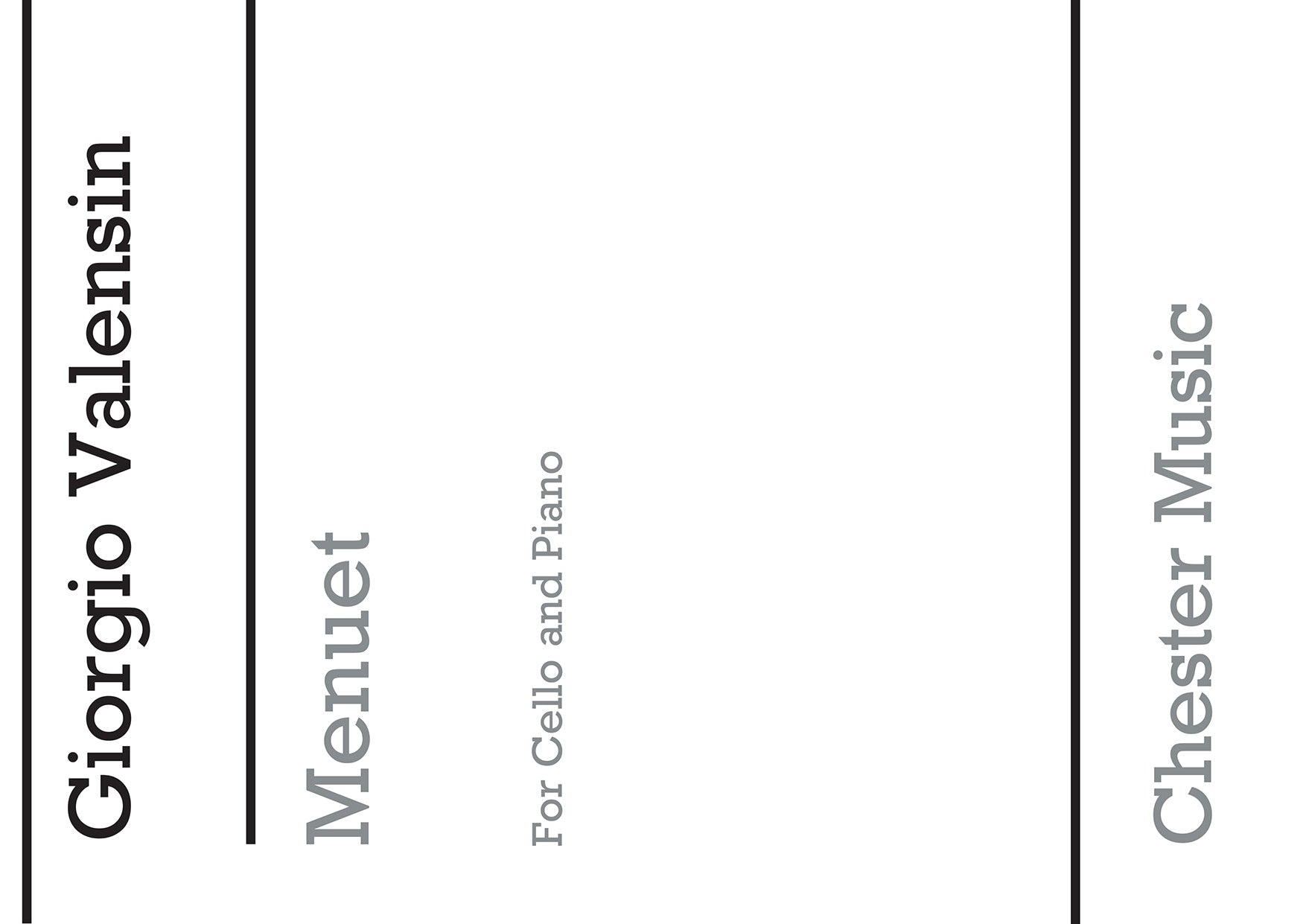 Minuet for Cello and Piano de G. Valensin, Livre pour violoncelle et Piano
