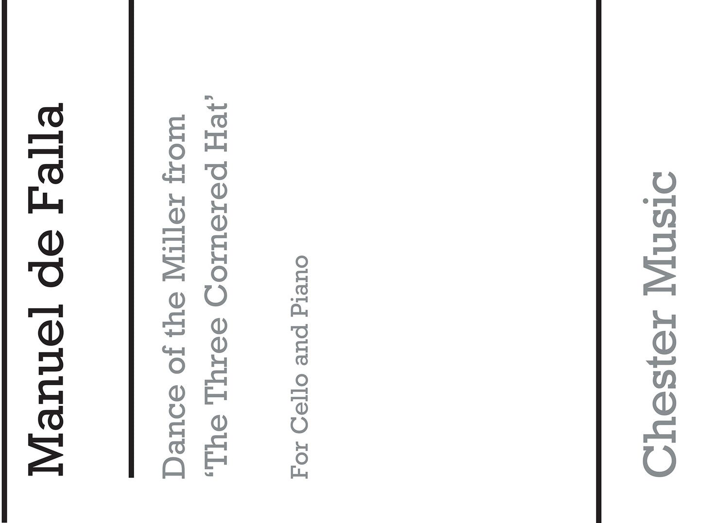 Dance Of The Miller (The Three Cornered Hat) de Manuel de Falla, Livre pour violoncelle et Piano