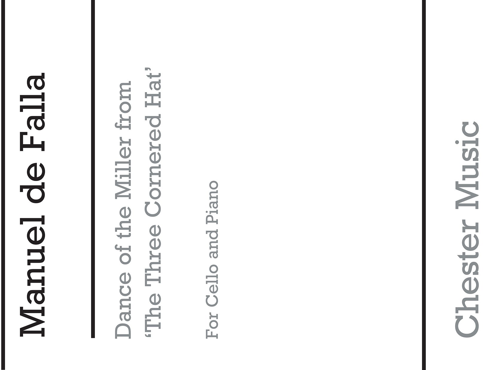 Dance Of The Miller (The Three Cornered Hat) de Manuel de Falla, Livre pour violoncelle et Piano