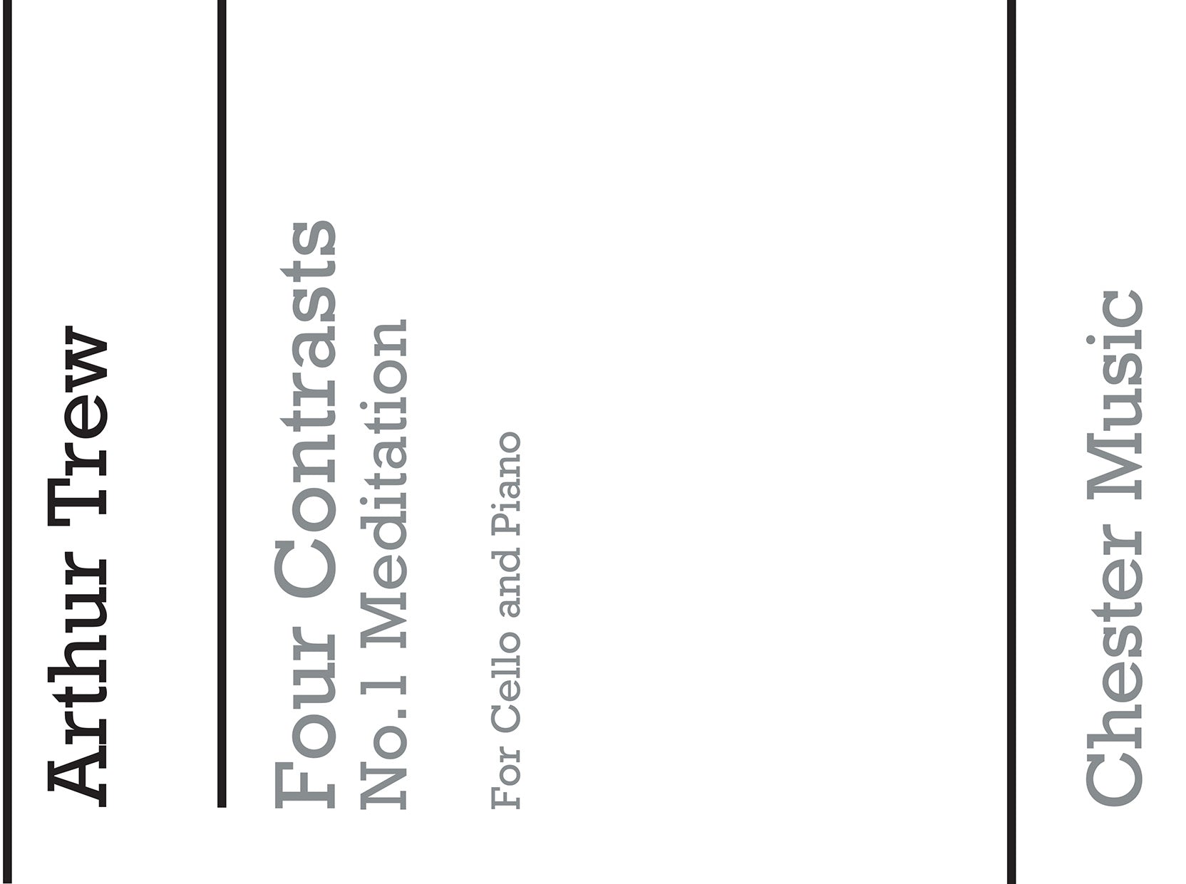 A Meditation (No 1 From Four Contrasts) de Arthur Trew, Livre pour violoncelle et Piano