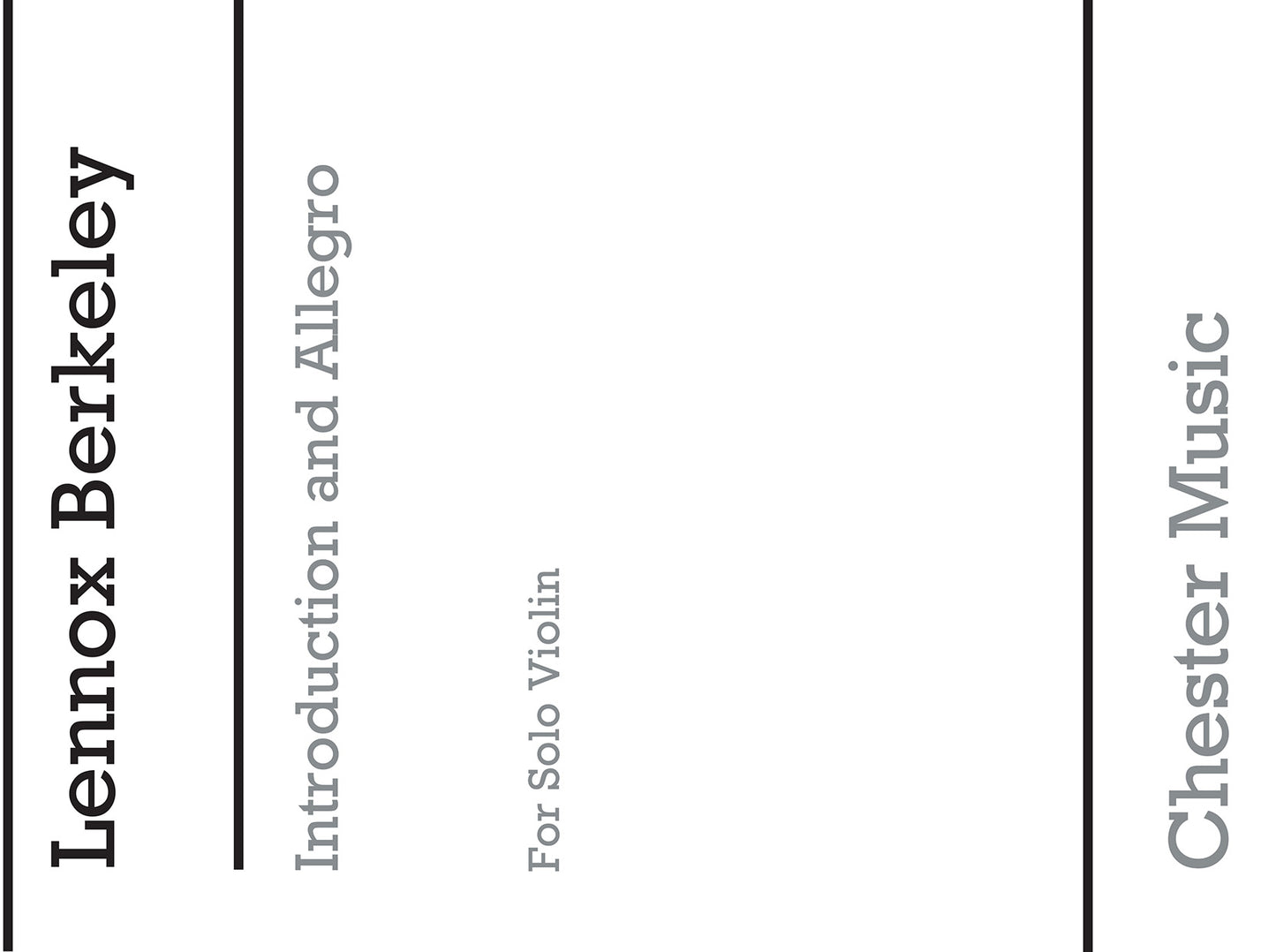Introduction And Allegro For Solo Violin Op.24 de Lennox Berkeley, Livre pour violon