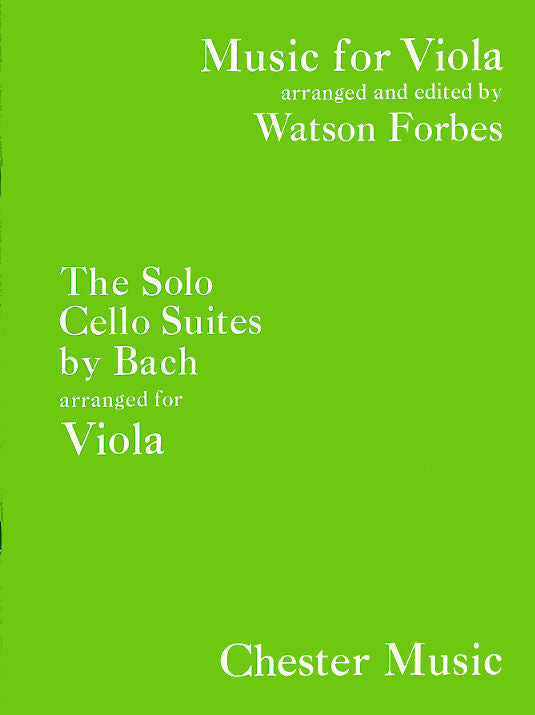 6 Suites for Viola (originally for Cello) de Johann Sebastian Bach, Livre pour alto