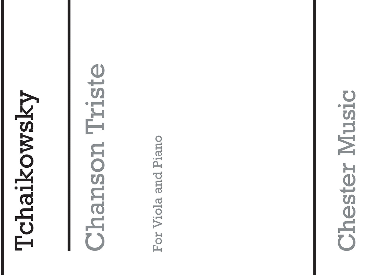 Chanson Triste Op40 No2 de Pyotr Ilyich Tchaikovsky, Livre pour alto et Piano