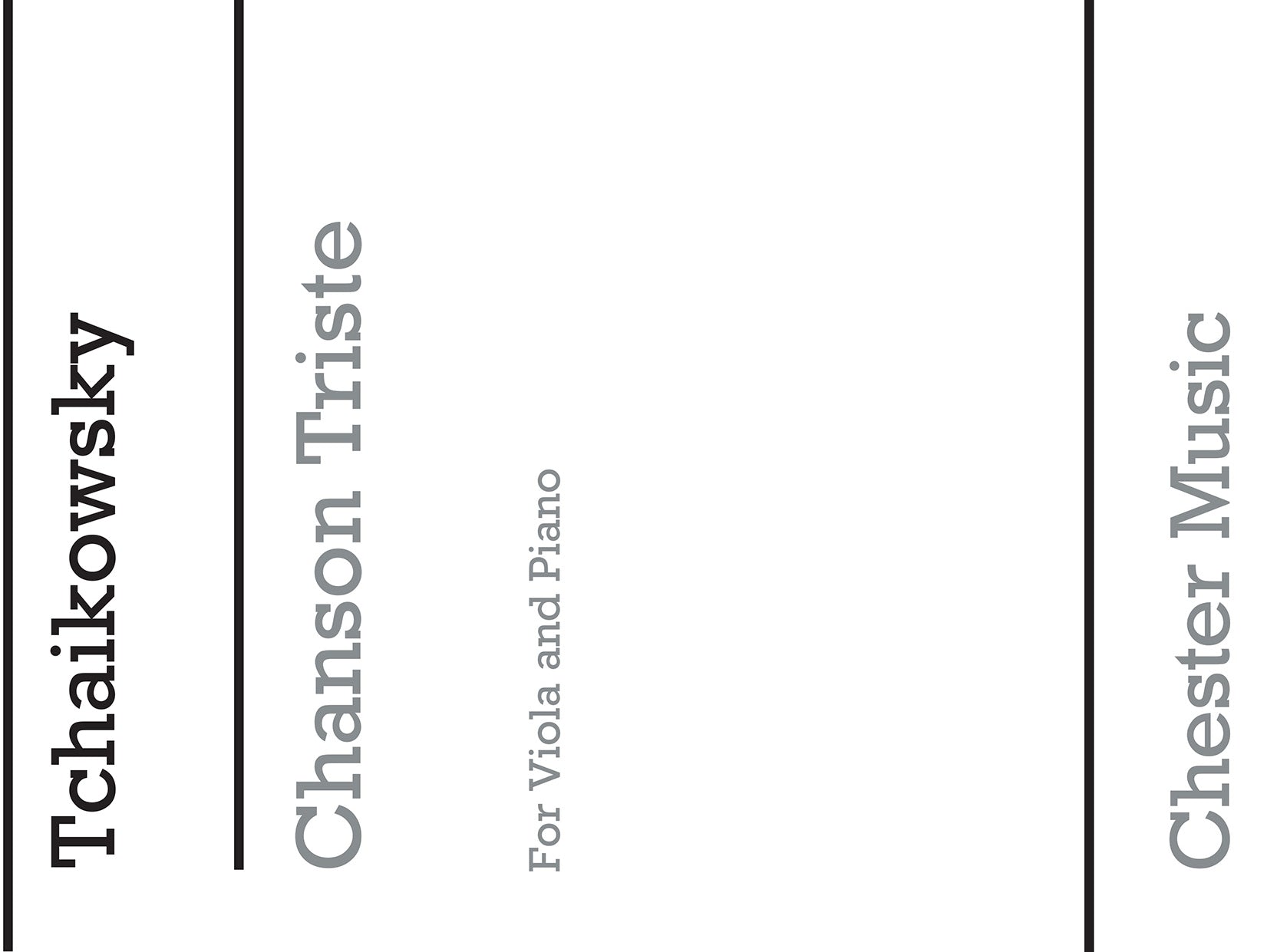 Chanson Triste Op40 No2 de Pyotr Ilyich Tchaikovsky, Livre pour alto et Piano