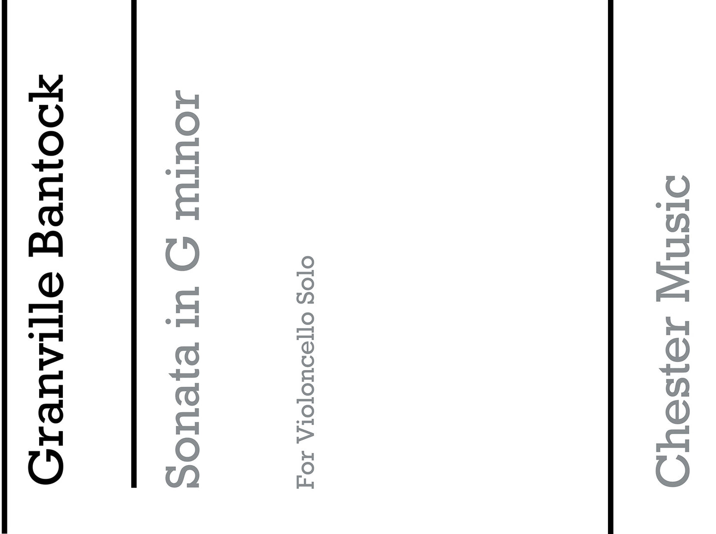 Solo Cello Sonata In G Minor de Granville Bantock, Livre pour violoncelle