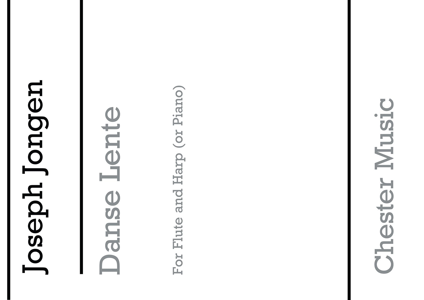Danse Lente (Flute and Harp Or Piano) de Joseph Jongen, Livre pour flûte et Harpe et Piano
