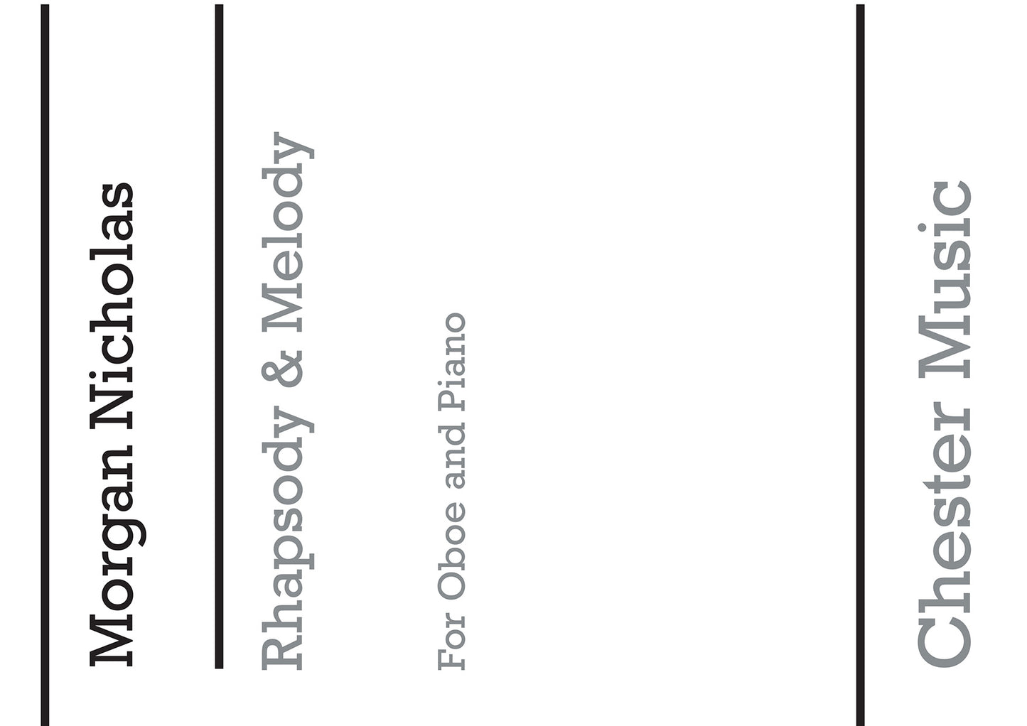 Rhapsody and Melody de Morgan Nicholas, Livre pour hautbois et Piano