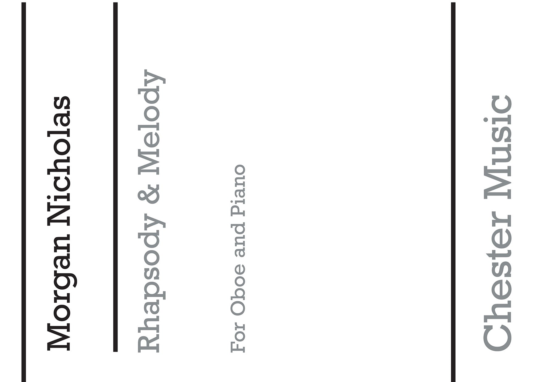 Rhapsody and Melody de Morgan Nicholas, Livre pour hautbois et Piano