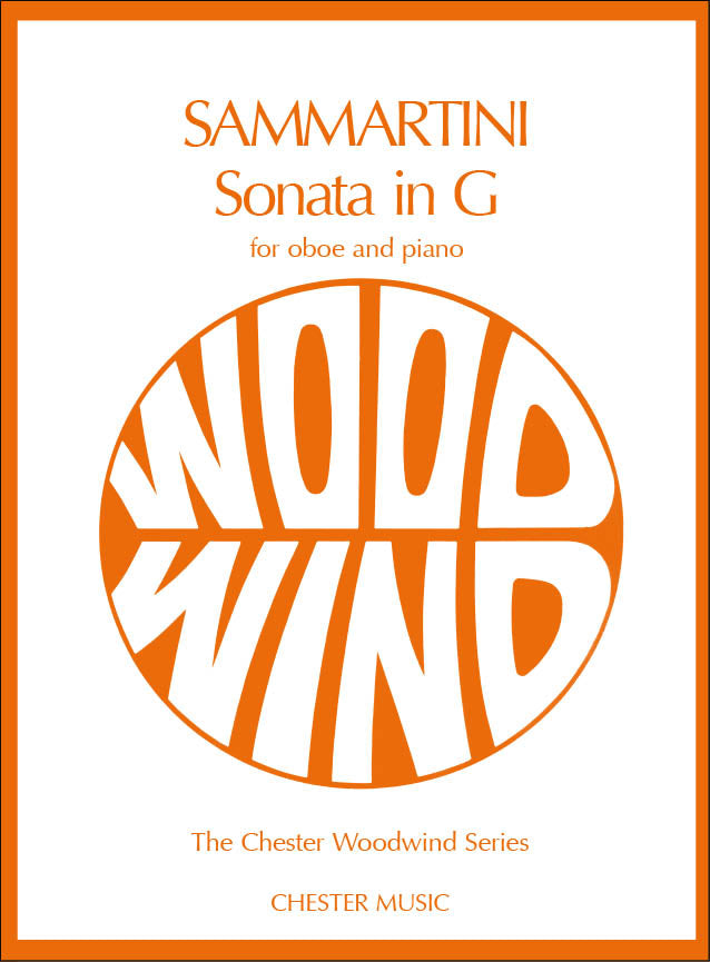 Sonata In G de Giovanni Battista Sammartini, Livre pour hautbois et Piano