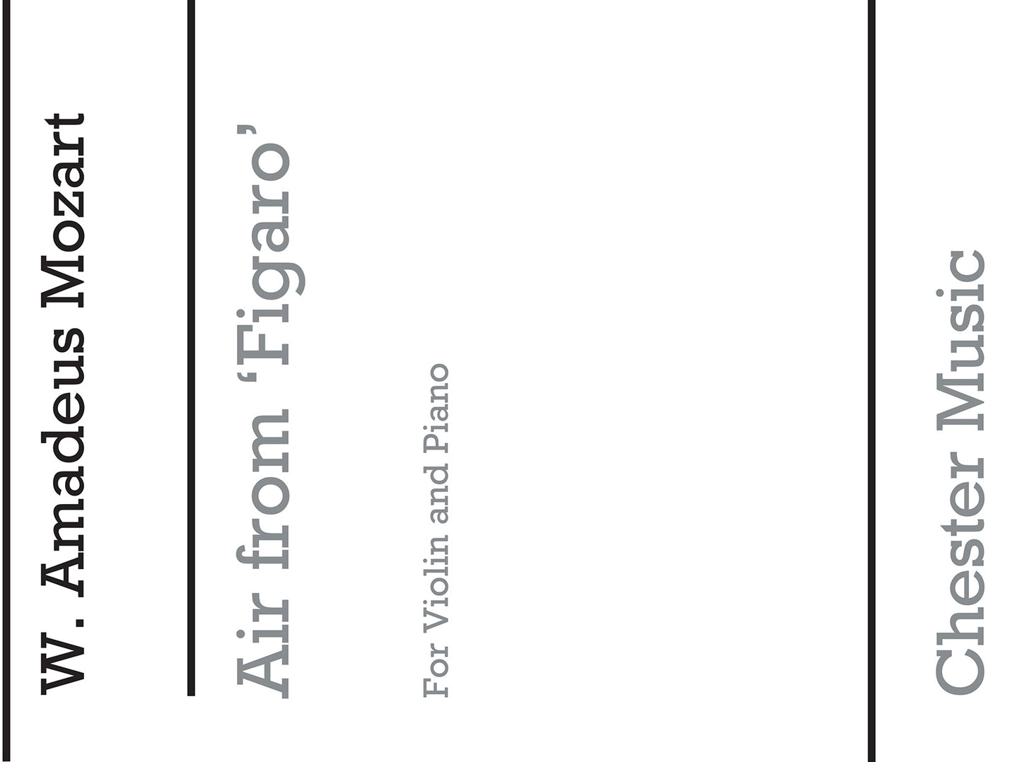Air From Figaro (Violin/Piano) de Wolfgang Amadeus Mozart, Livre pour violon et Piano