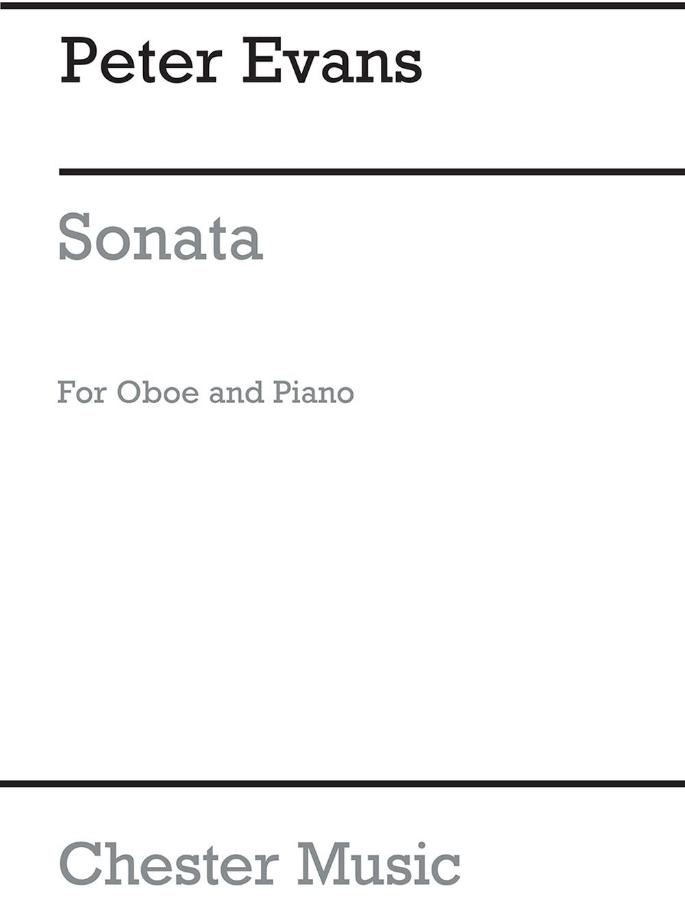 Sonata For Oboe And Piano de Peter Evans, Livre pour hautbois et Piano