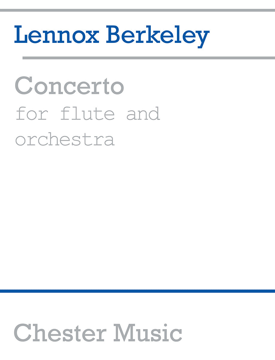 Concerto For Flute And Orchestra Op.36 de Lennox Berkeley, Livre pour flûte et Piano
