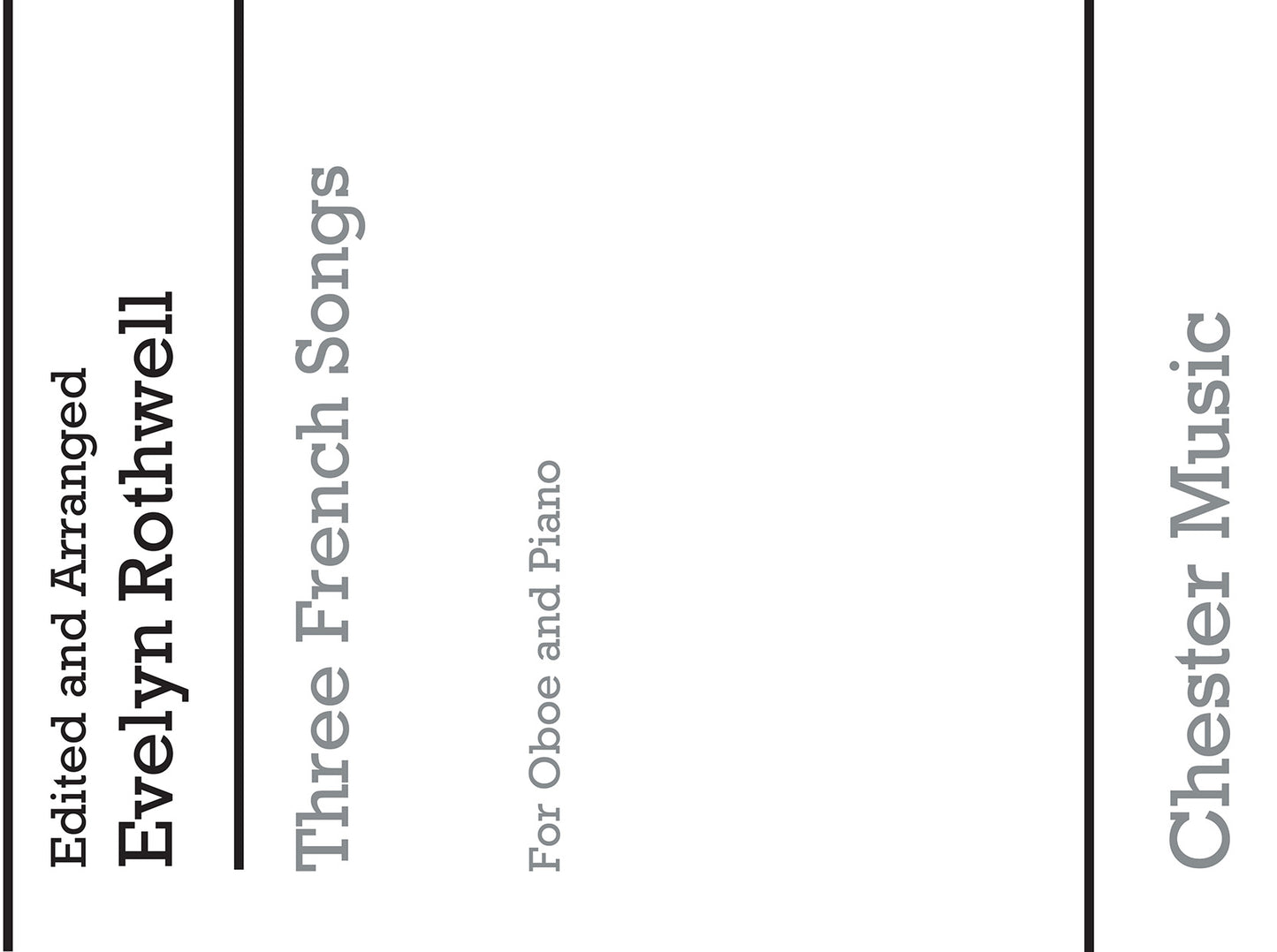 Three French Pieces de Evelyn Rothwell, Livre pour hautbois et Piano