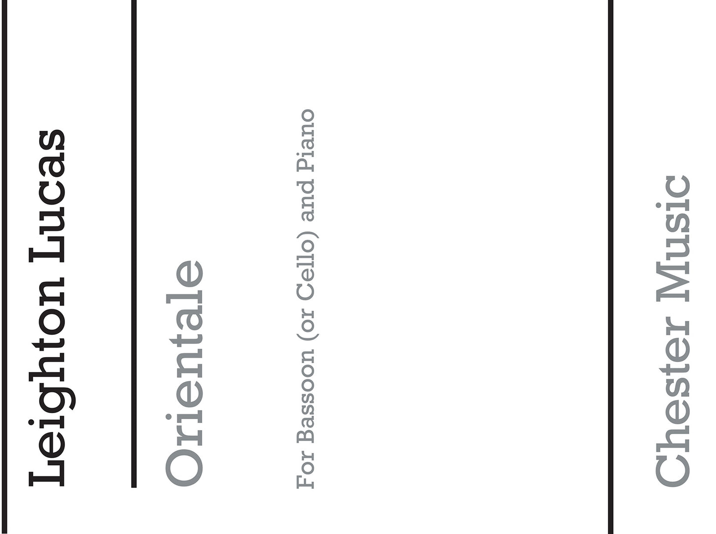 Orientale de Leighton Lucas, Livre pour violoncelle et Basson et Accompagnement de piano