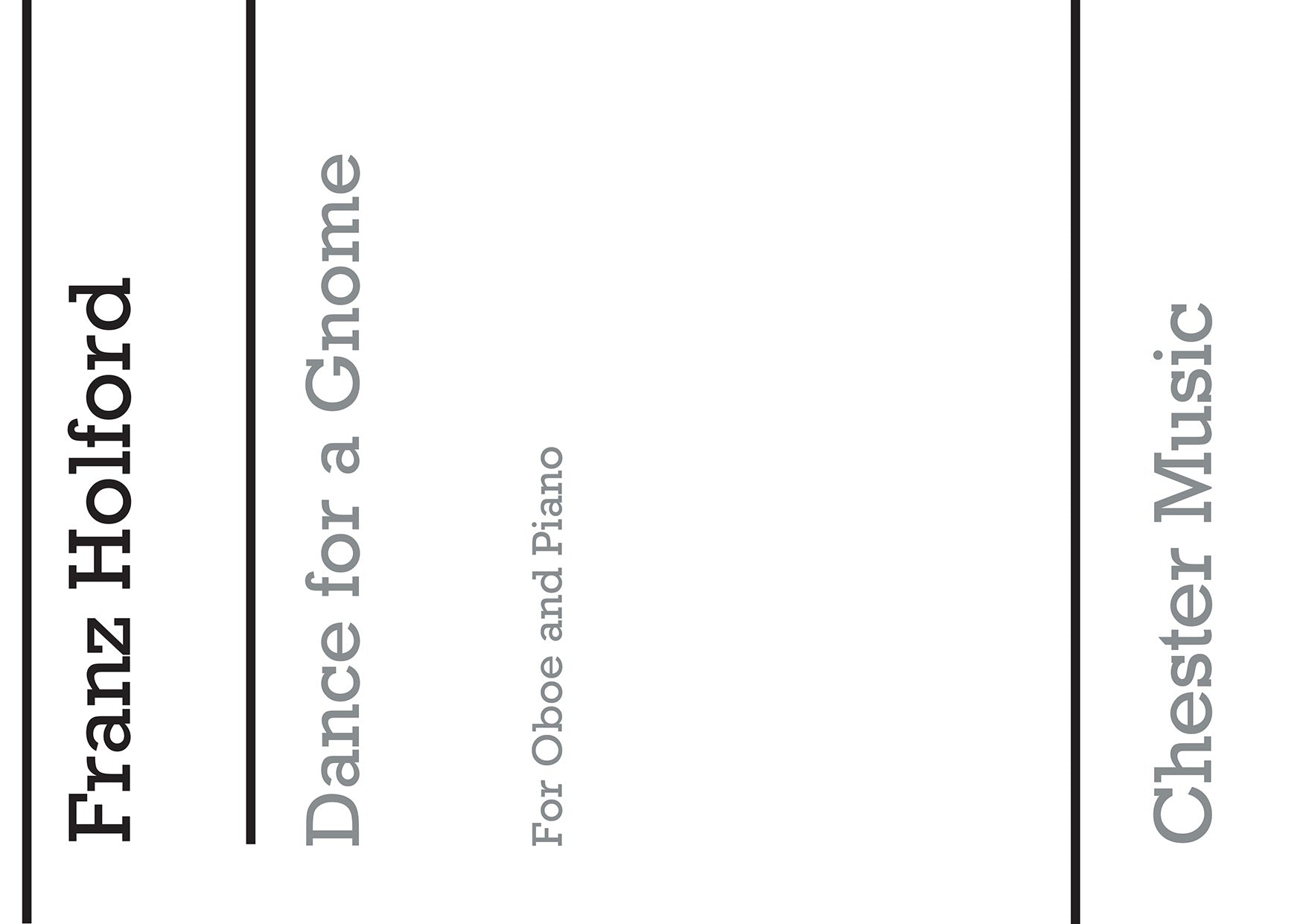 Dance For A Gnome de F. Holford, Livre pour hautbois et Piano