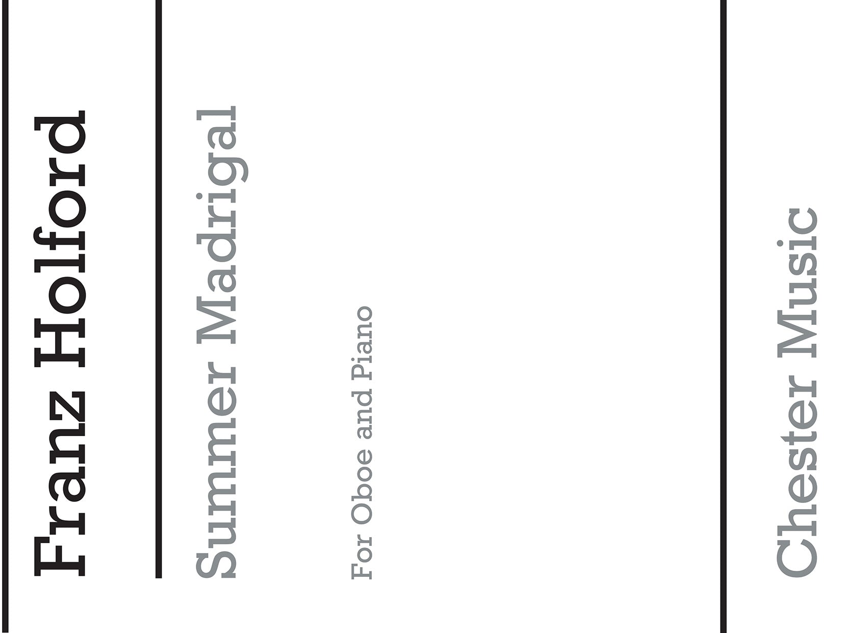 Summer Madrigal de F. Holford, Livre pour hautbois et Piano
