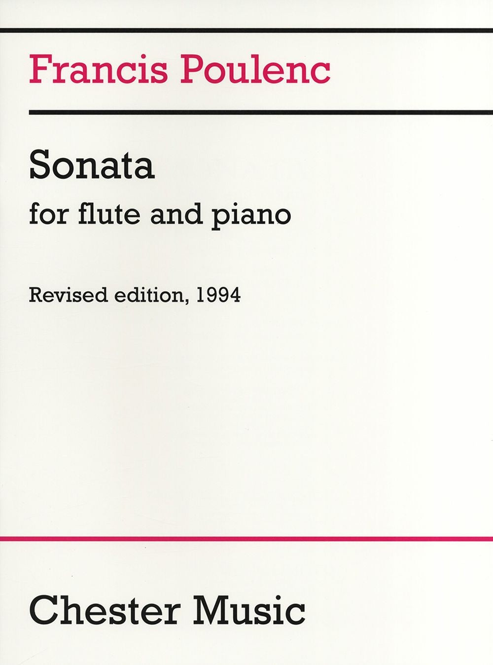 Sonata For Flute And Piano de Francis Poulenc, Livre pour flûte et Piano
