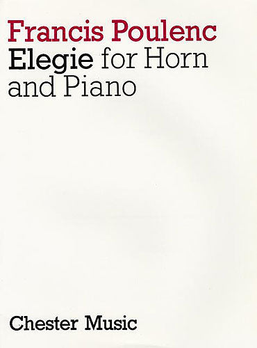 Elegie de Francis Poulenc, Livre pour cor et Piano