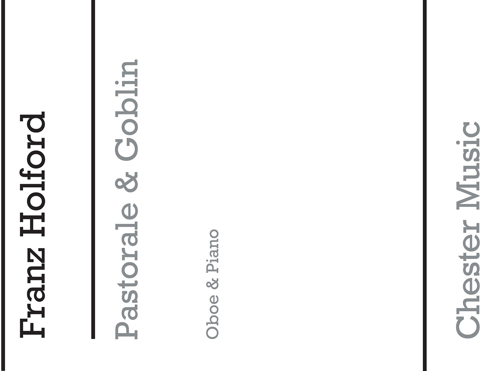 Pastorale And Goblin de F. Holford, Livre pour hautbois et Piano